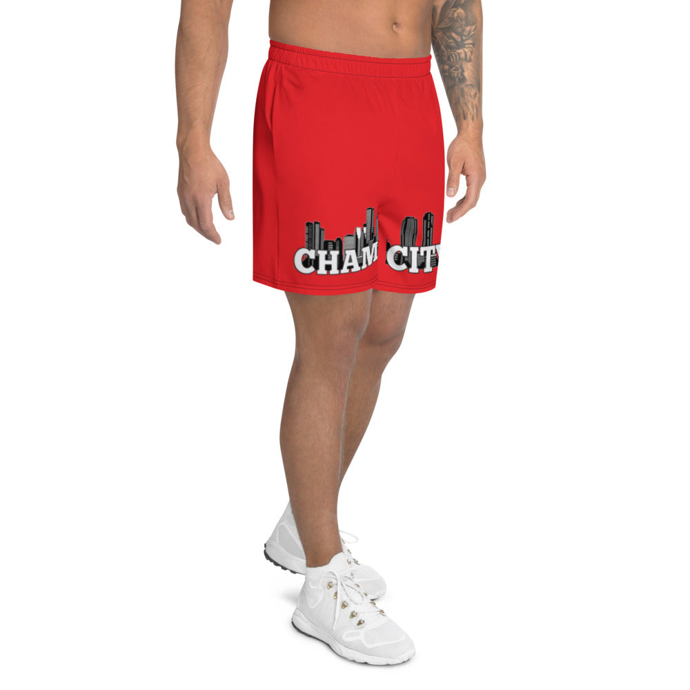 Men's LV Recycled Athletic Shorts White/Red – Lavish Vizionz