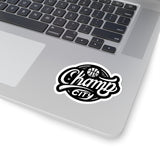 Champ City Basketball Kiss-Cut Sticker — Retro Sports Logo Decal